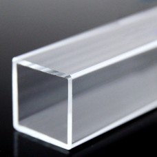 SELECT 10 - 120MM SQUARE CLEAR ACRYLIC PLEXIGLASS LUCITE PLASTIC TUBE 500MM LONG   112975532048
